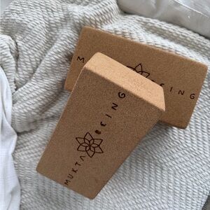 Natural Cork Yoga Blocks x3